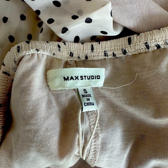 Max Studio SZ S Cream and Black fully lines skirt Nwt - Picture 3 of 7